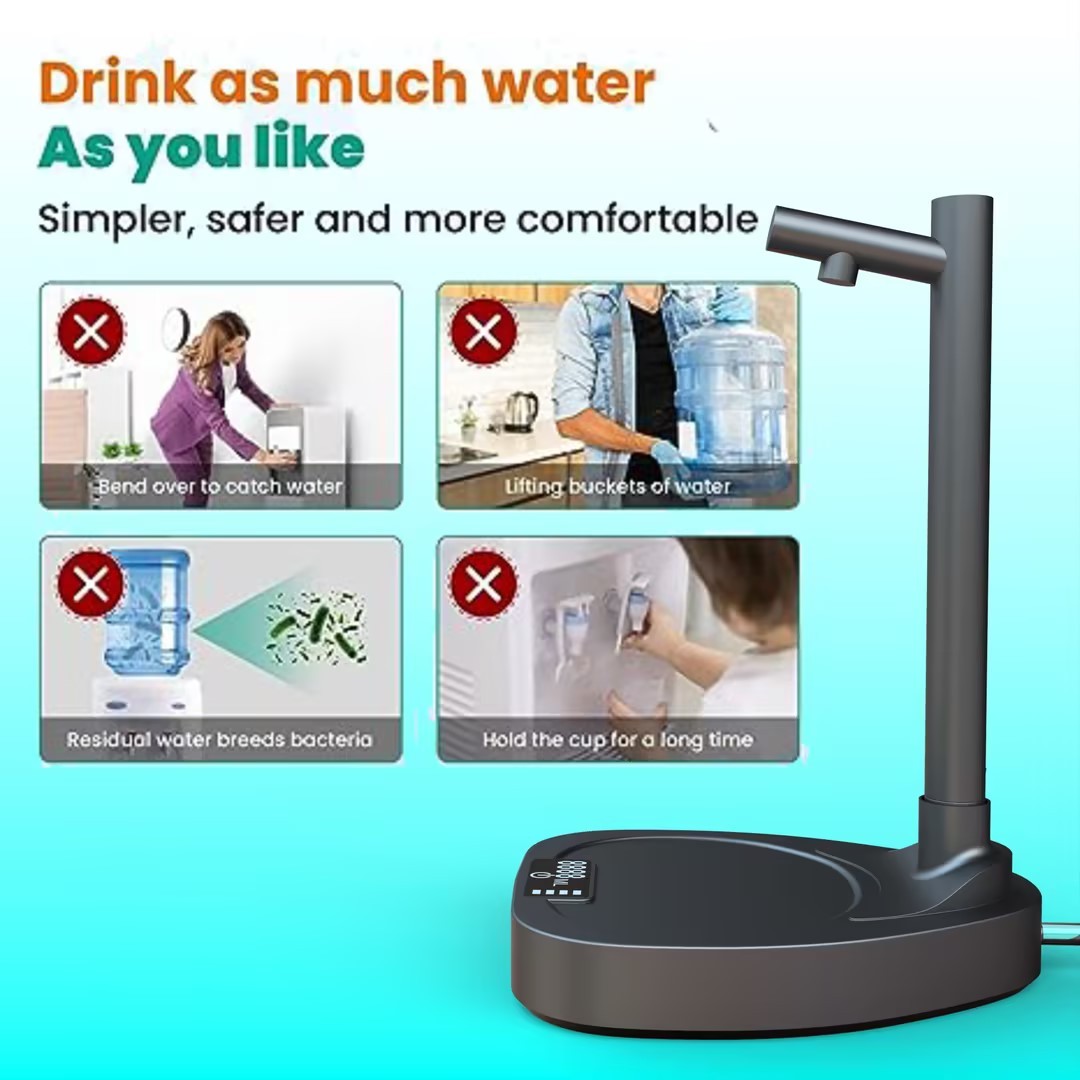 Automatic Water Bottle Desktop Rechargeable Water Dispenser With Stand